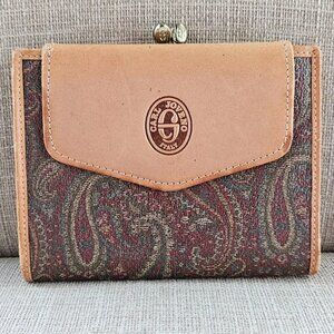 Carl Joveno International Wallet Leather Card Holder Coin Pocket Bifold Purse